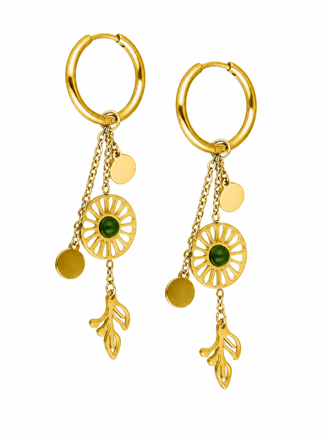 Green Harmony Hoops – Ohrringe