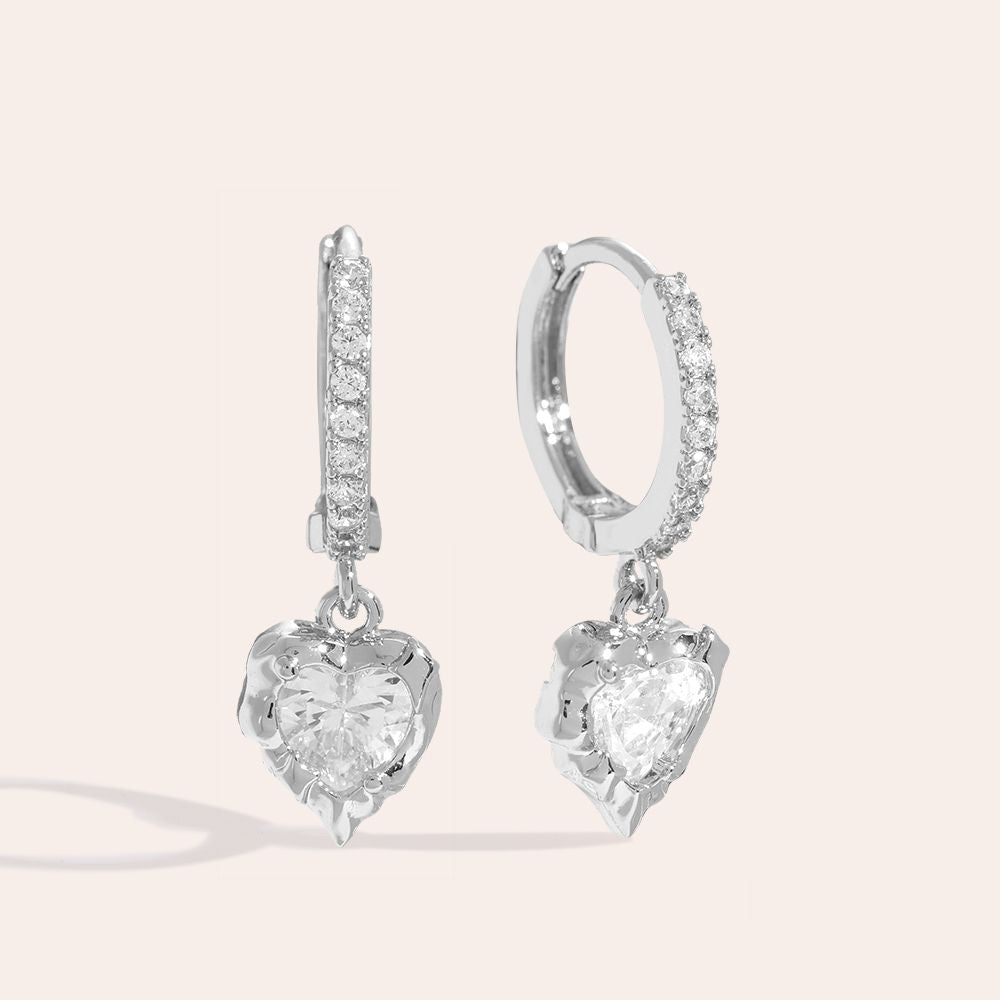 Vintage Diamond Heart Ohrringe