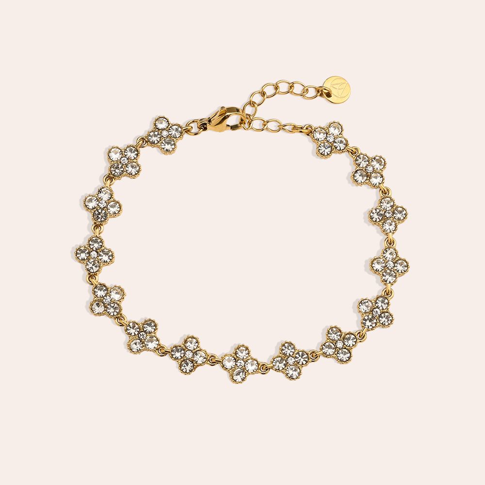 Diamand Lucky Flowers Armband