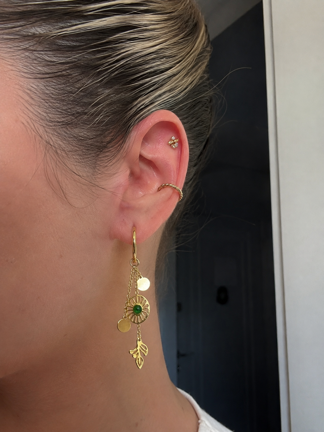 Green Harmony Hoops – Ohrringe