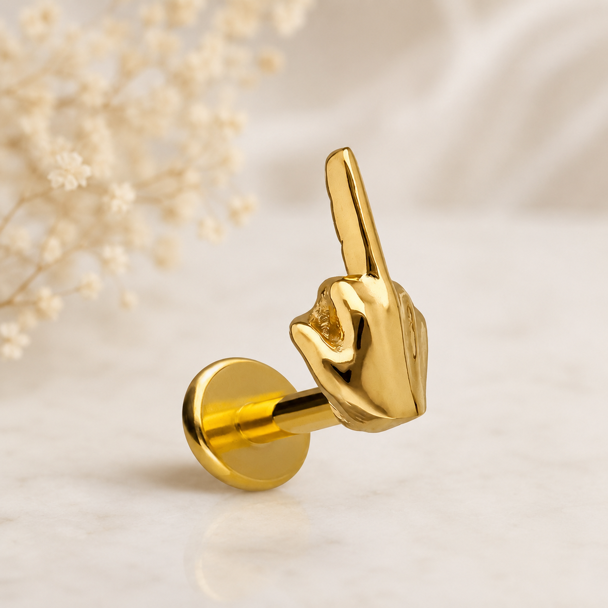 Mittelfinger Push Pin Stecker aus Titan