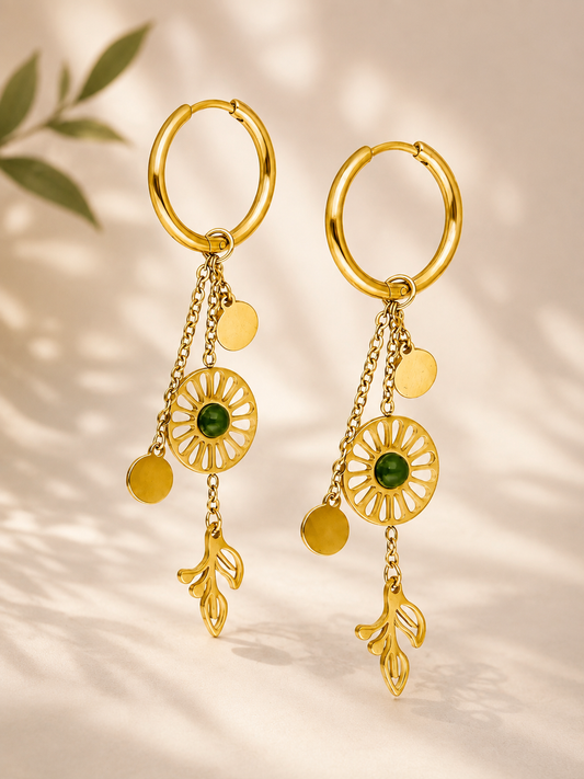 Green Harmony Hoops – Ohrringe