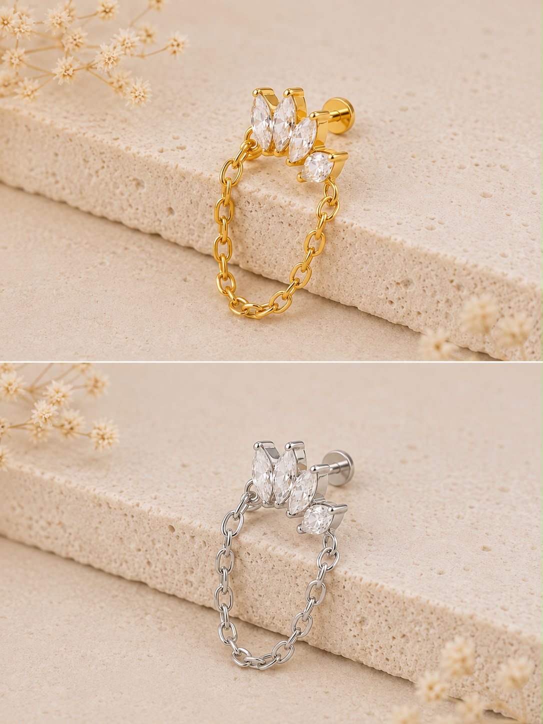 Crystal Royal Chain Push Pin Stecker
